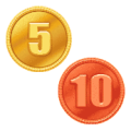 5角、10角的硬币是什么成语