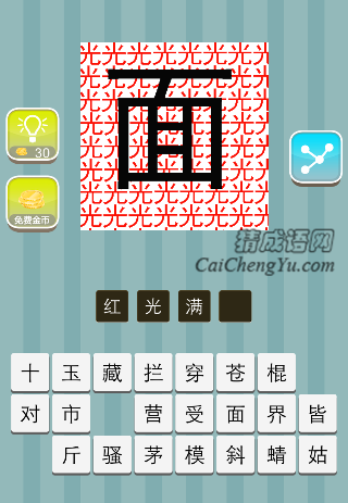很多光字 上面一个面是什么成语