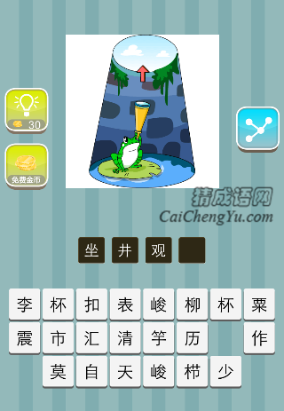 一只青蛙在井底拿着望远镜看天是什么成语