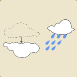 一朵云翻过来了一朵云在下着雨猜一成语