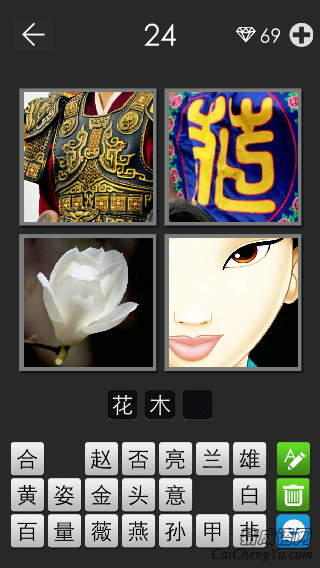 花木兰_看图拼字答案及图片