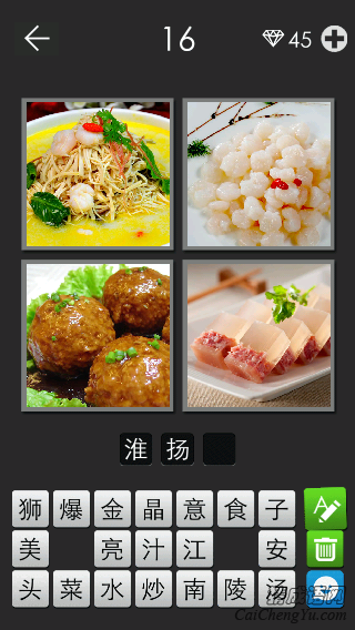淮扬菜_看图拼字答案及图片